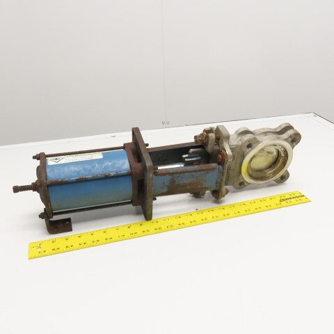 DeZurik 9262766 Fig KBD 3" Stainless Steel Knife Gate Valve Pneumatic Actuator