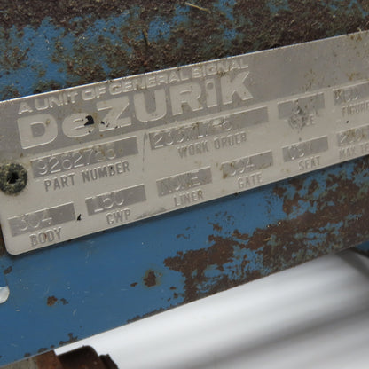 DeZurik 9262766 Fig KBD 3" Stainless Steel Knife Gate Valve Pneumatic Actuator