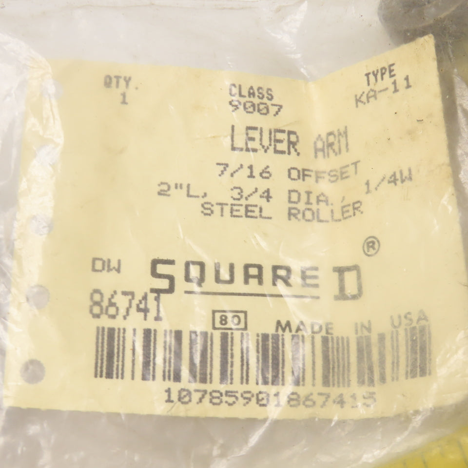 Square D 9007 KA-11 Steel Roller Limit Switch Lever Arm 7/16" Offset