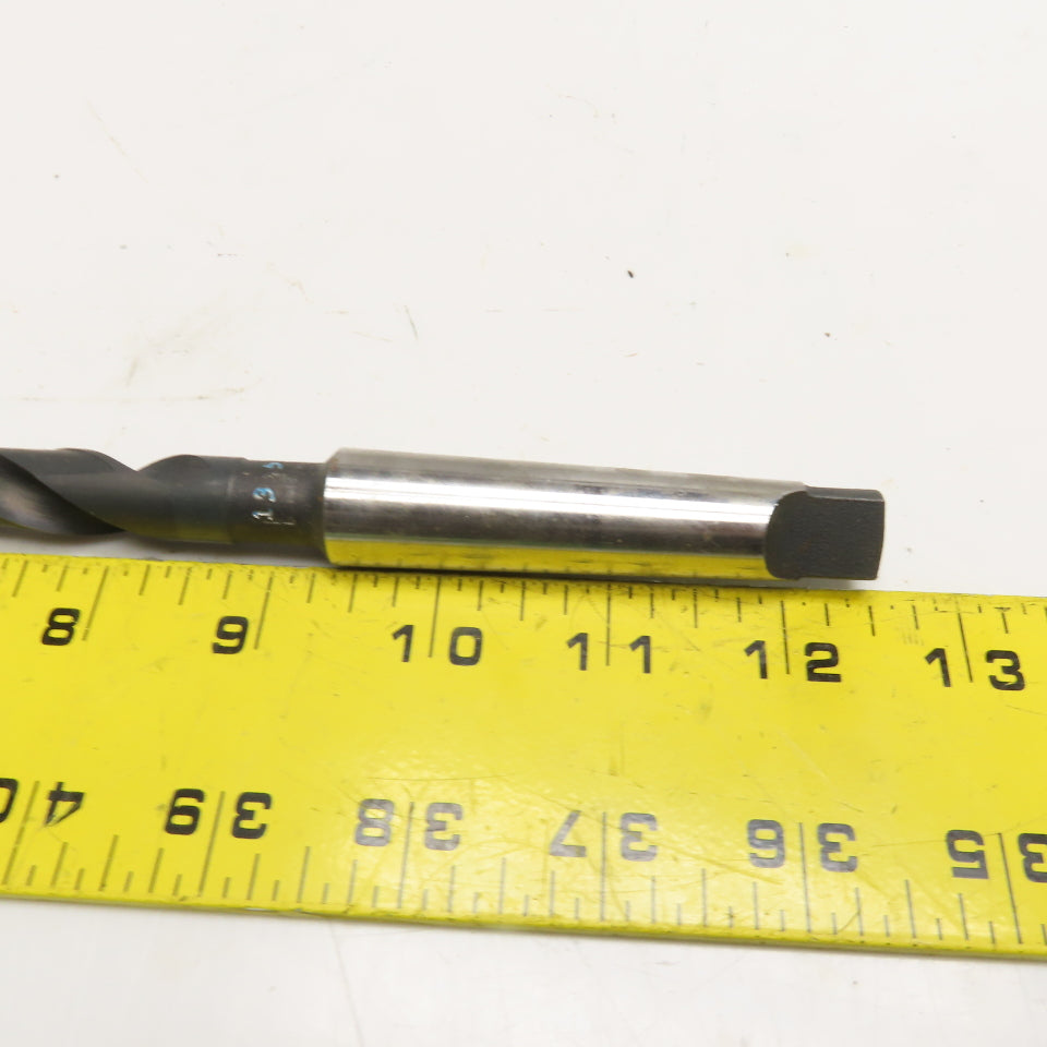 PTD 13.50mm Dia. 2 Flute Twist Drill MT2 Taper Shank 8-1/2" OAL