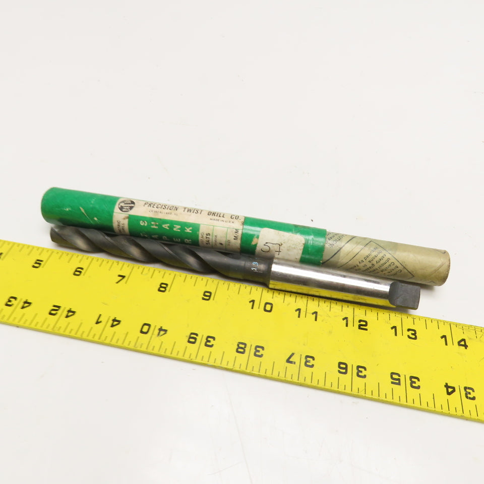 PTD 13.50mm Dia. 2 Flute Twist Drill MT2 Taper Shank 8-1/2" OAL