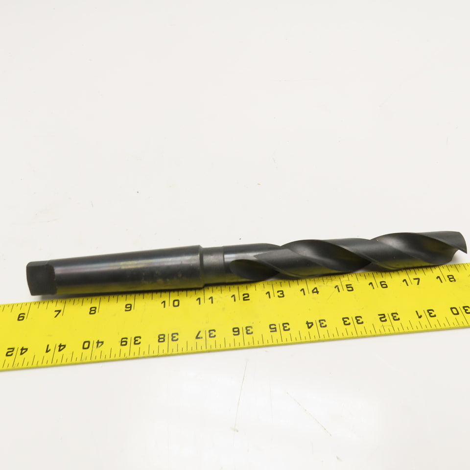 PTD 27.50mm Dia. 2 Flute Twist Drill MT4 Tapered Shank 12-3/4" OAL
