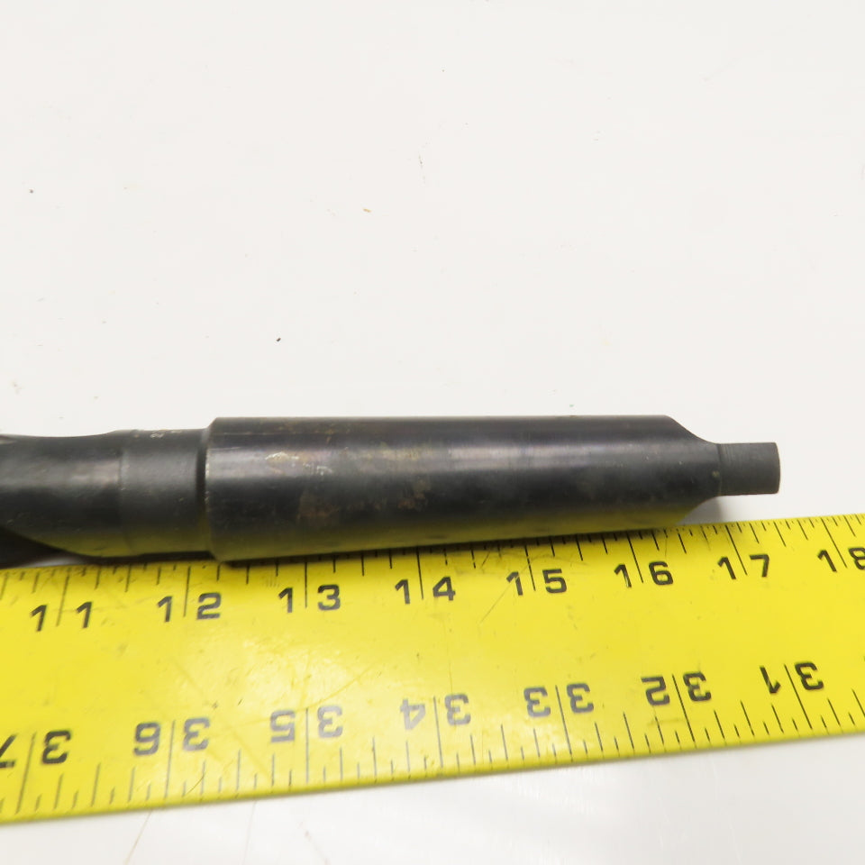 PTD 27.50mm Dia. 2 Flute Twist Drill MT4 Tapered Shank 12-3/4" OAL
