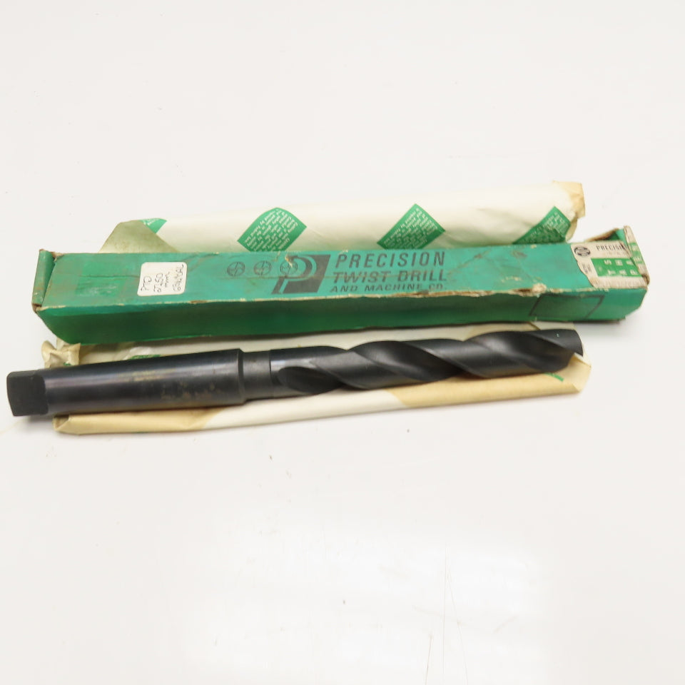 PTD 27.50mm Dia. 2 Flute Twist Drill MT4 Tapered Shank 12-3/4" OAL