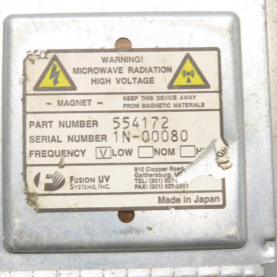 Fusion UV Systems 554172 Low Frequency Magnetron