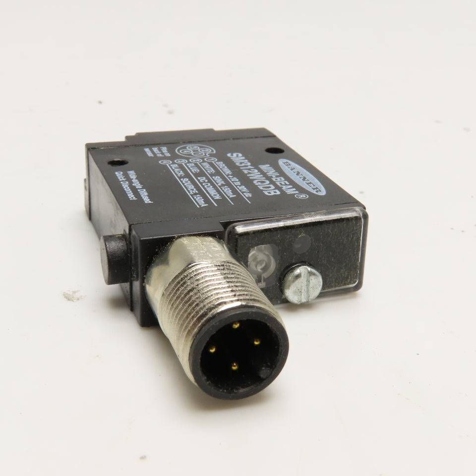 Banner SM312WQDB Mini-Beam 10-30VDC Diffused Photoelectric Sensor