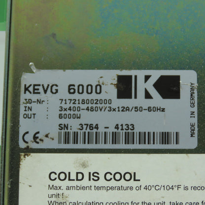 717218002000 KEVG 6000 Regenerative Braking Unit 6000W 3x400-480V