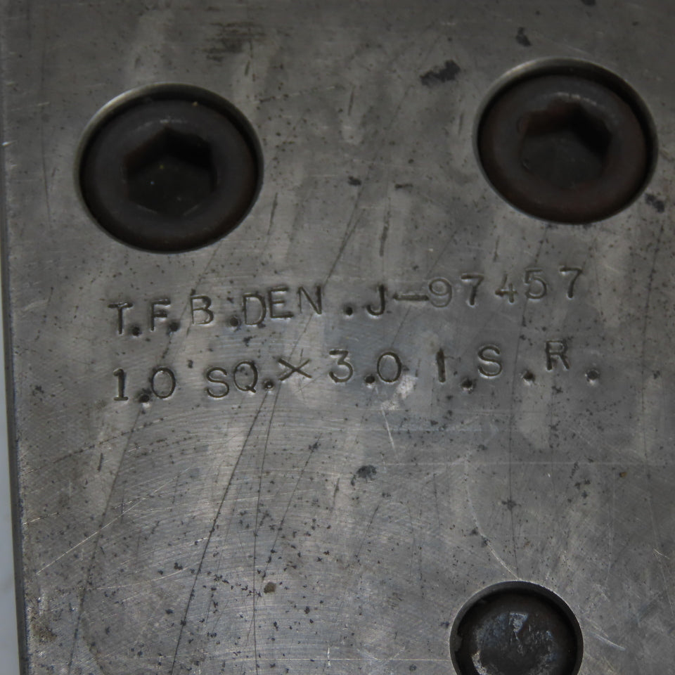 Tools for Bending (T.F.B.) J-97457 Square Tube Bender Die 1.0 SQ x 3.0 ISR