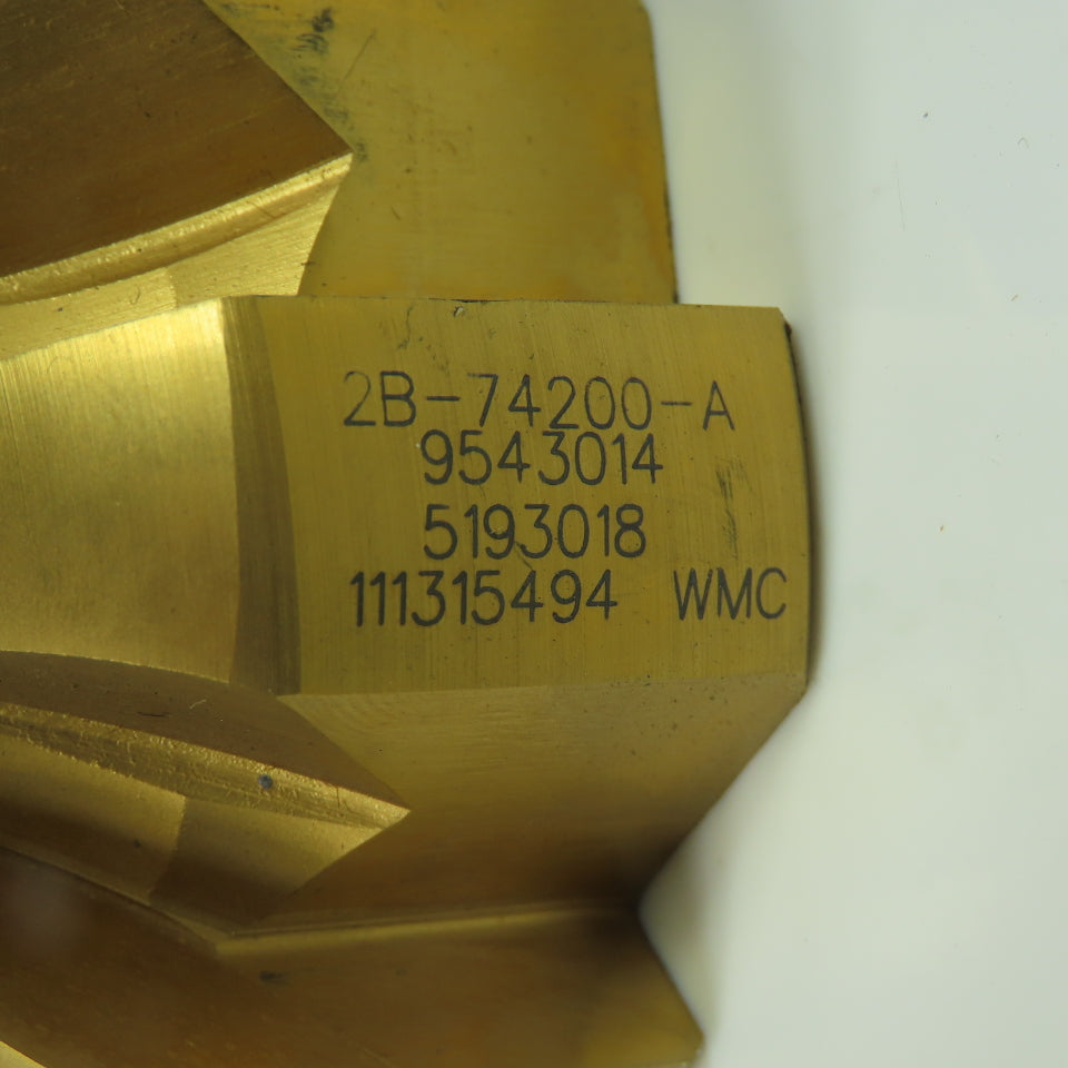 2B-74200-A 2-3/4" OD 6 Flute Piloted Back Spot Face Cutter 1" Pilot TiN Coated