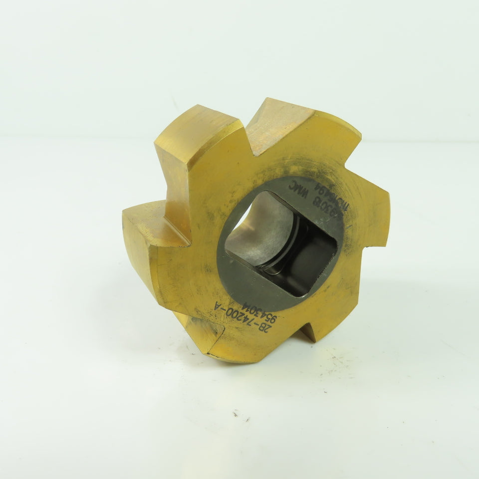 2B-74200-A 2-3/4" OD 6 Flute Piloted Back Spot Face Cutter 1" Pilot TiN Coated
