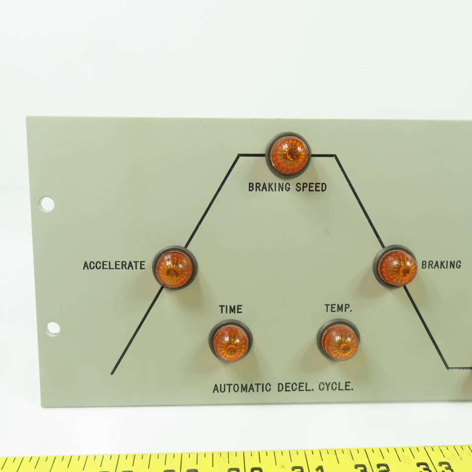 Automatic Deceleration & Drag Cycle Indicator Control Panel 19" x 5-1/4"
