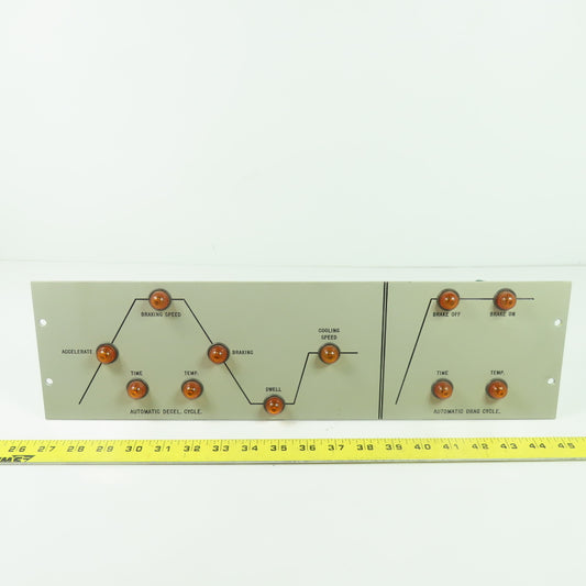 Automatic Deceleration & Drag Cycle Indicator Control Panel 19" x 5-1/4"
