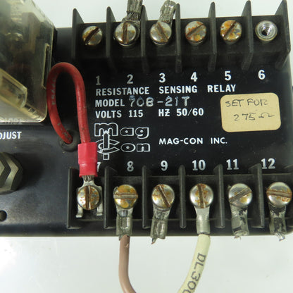 Mag-Con Inc. 70B-21T Resistance Sensing Relay 115V 50/60Hz