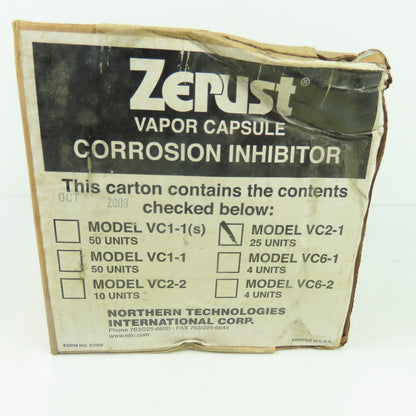 Zerust VC2-1 Vapor Capsule Corrosion Inhibitor NEW Lot Of 25