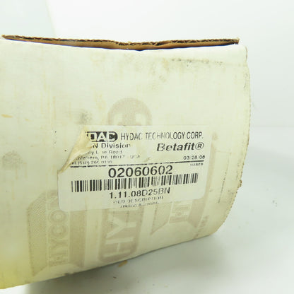 HYDAC 02060602 Betafit Hydraulic Filter Element 25 Micron 290 PSID