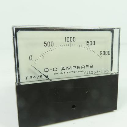 Yew 612233-11RS 0-2000 DC Amperes Analog Ammeter Panel Meter