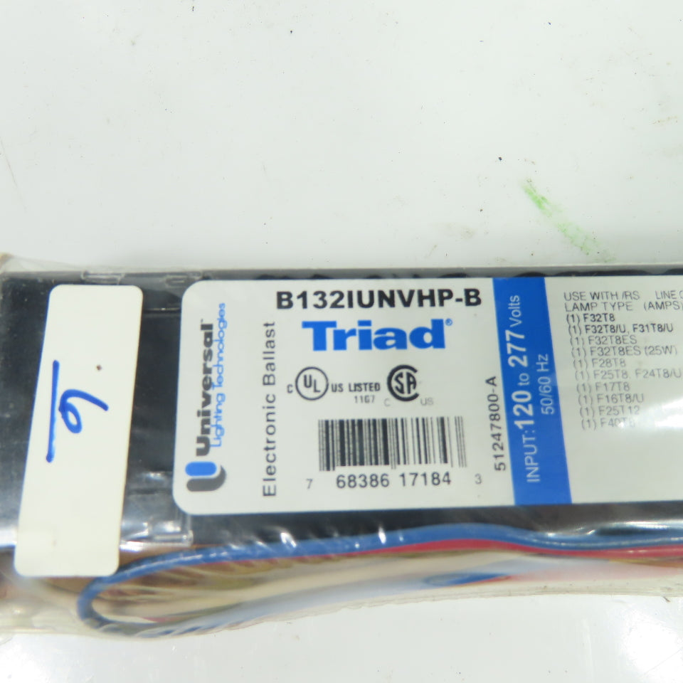 Universal Triad B132IUNVHP-B Electronic Ballast 120V to 277V 50/60Hz NEW