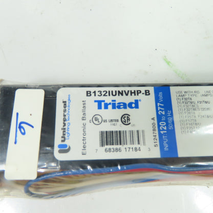 Universal Triad B132IUNVHP-B Electronic Ballast 120V to 277V 50/60Hz NEW