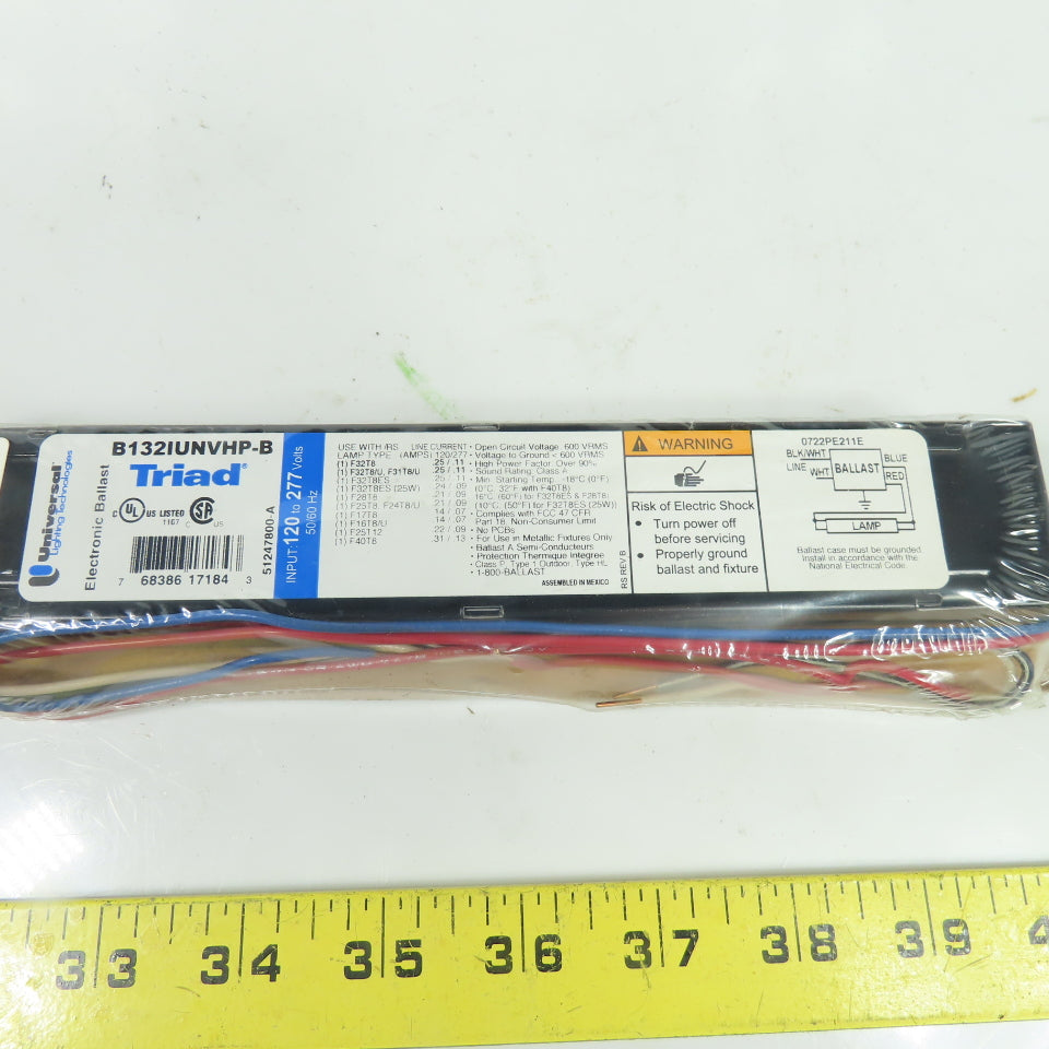 Universal Triad B132IUNVHP-B Electronic Ballast 120V to 277V 50/60Hz NEW