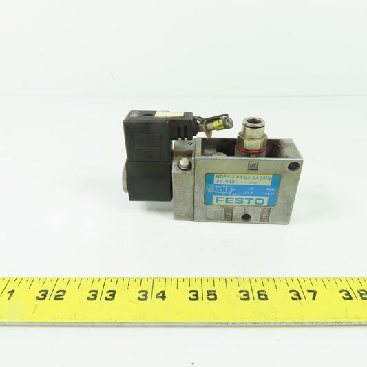 Festo 8313 MOFH-3-1/4-SA 3/2 Solenoid Valve 1/4" Port 24VDC
