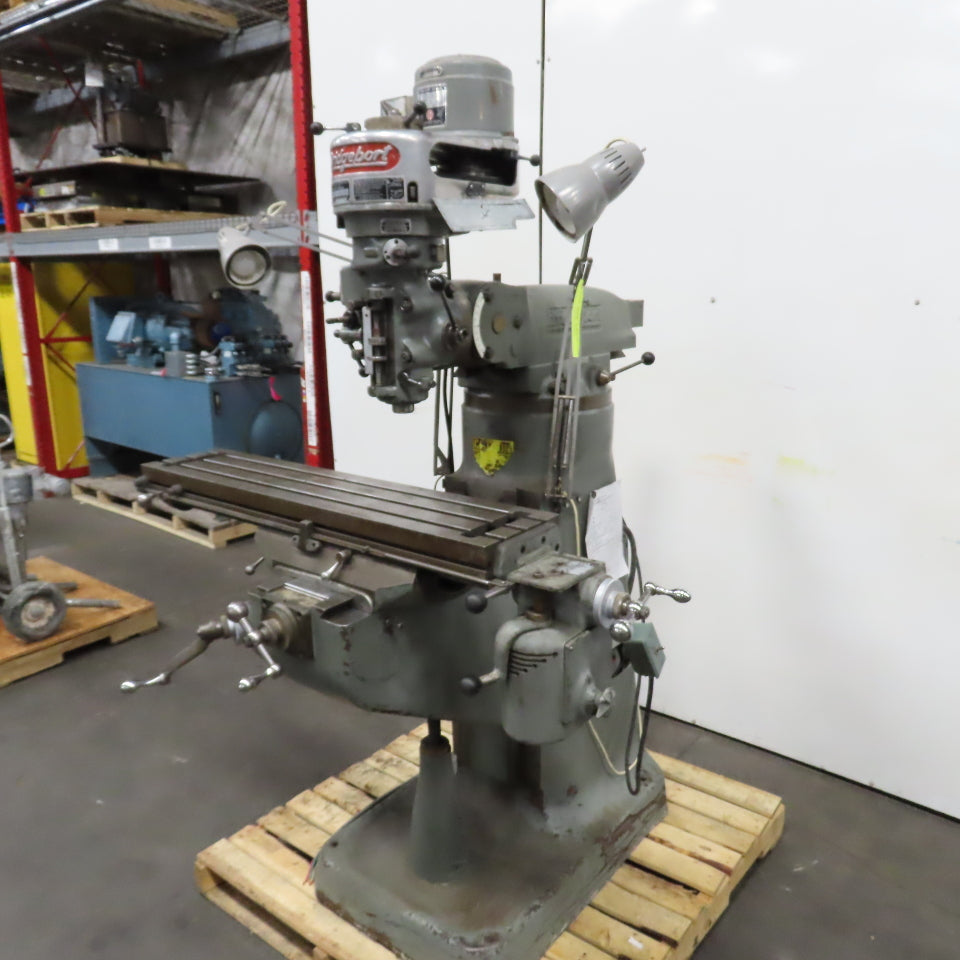 Bridgeport 1HP Vertical Knee Milling Machine 3PH 230V 80-2720RPM + Powerfeed