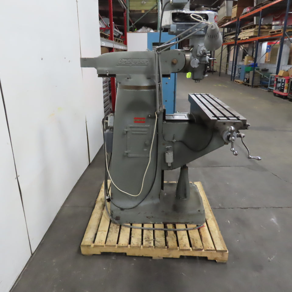 Bridgeport 1HP Vertical Knee Milling Machine 3PH 230V 80-2720RPM + Powerfeed