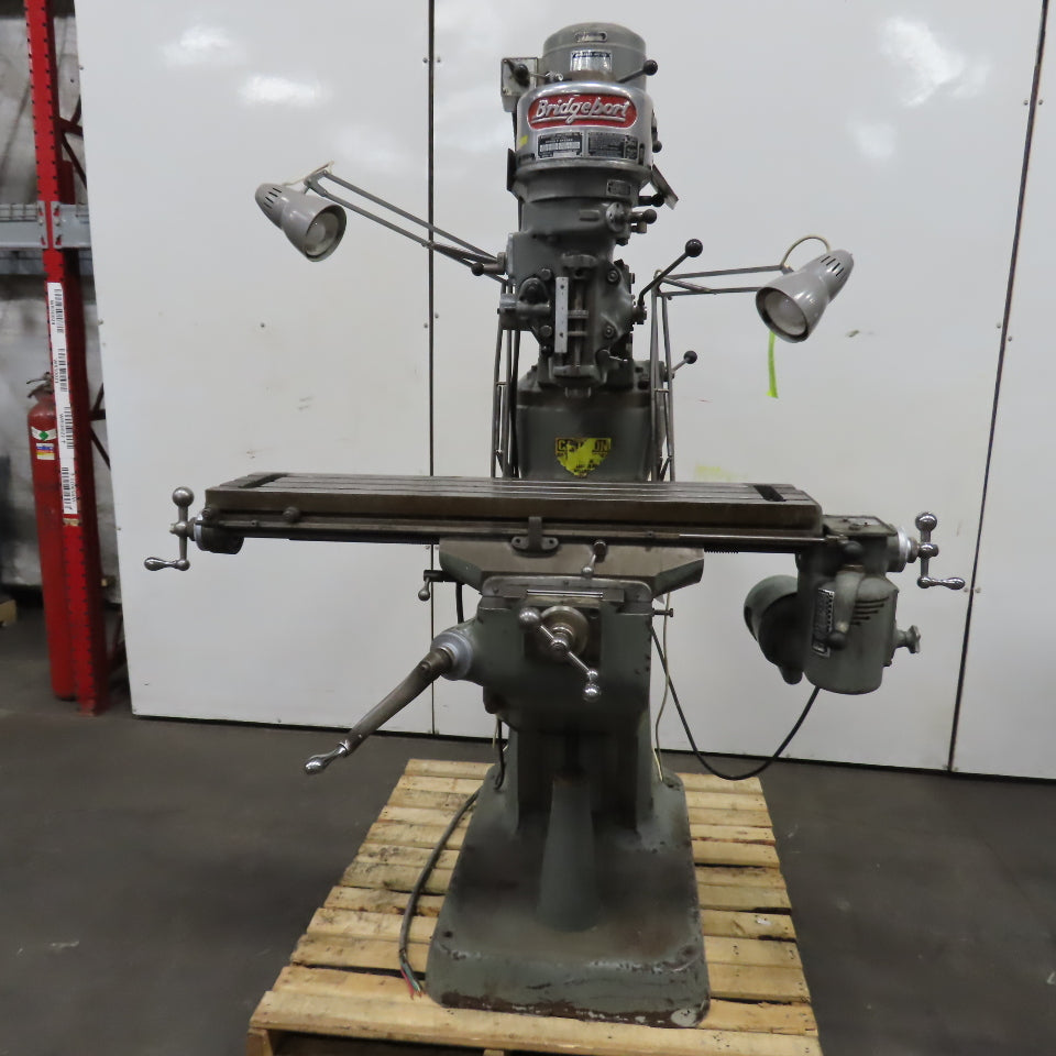 Bridgeport 1HP Vertical Knee Milling Machine 3PH 230V 80-2720RPM + Powerfeed