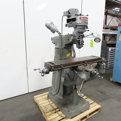 Bridgeport 1HP Vertical Knee Milling Machine 3PH 230V 80-2720RPM + Powerfeed