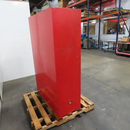 45 Gallon Flammable Liquid Storage Cabinet + 4 Shelves 43"x18"x65"H Bad Latch