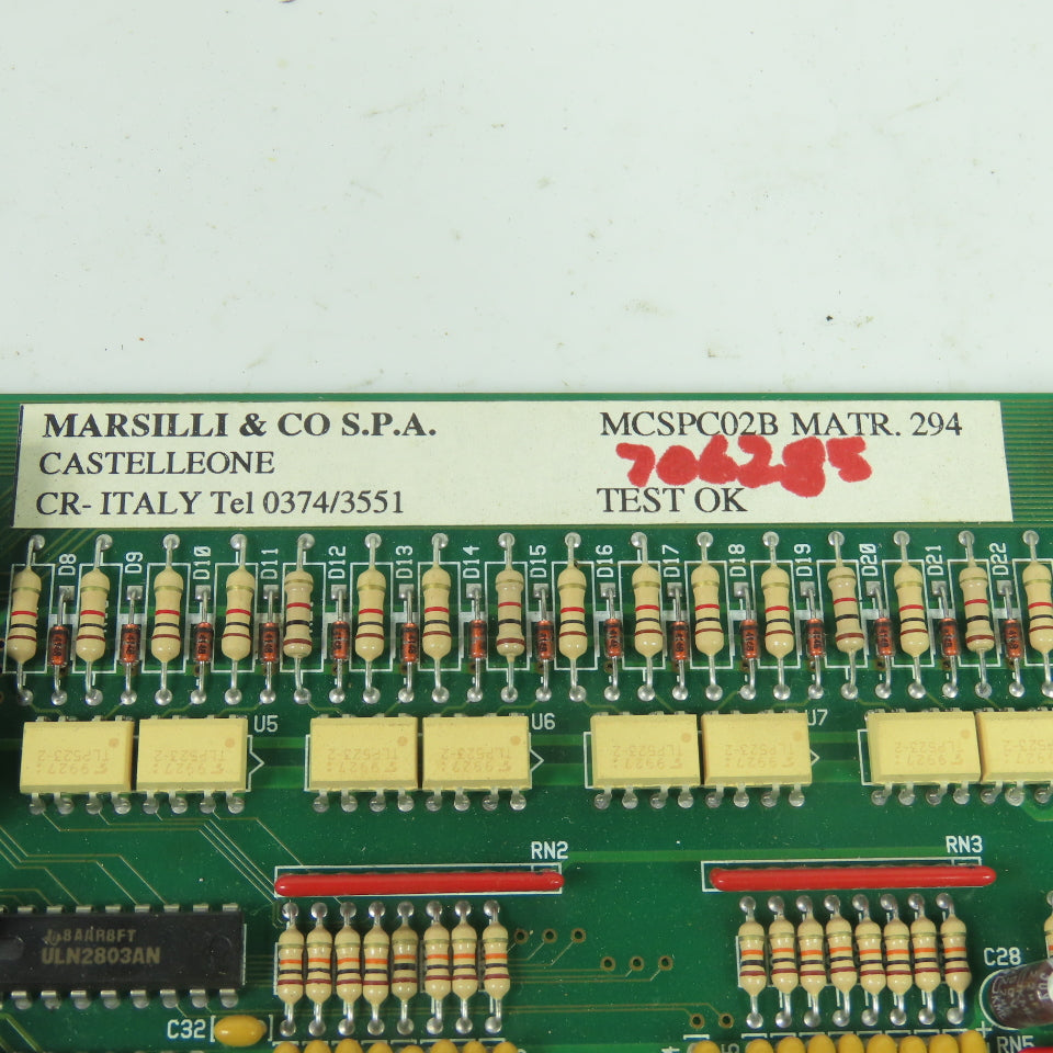 Marsilli & Co S.p.A. MATR. 294 MCSPC02B Industrial Control Circuit Board PCB