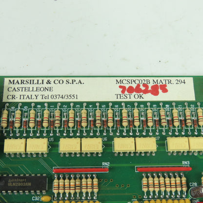 Marsilli & Co S.p.A. MATR. 294 MCSPC02B Industrial Control Circuit Board PCB