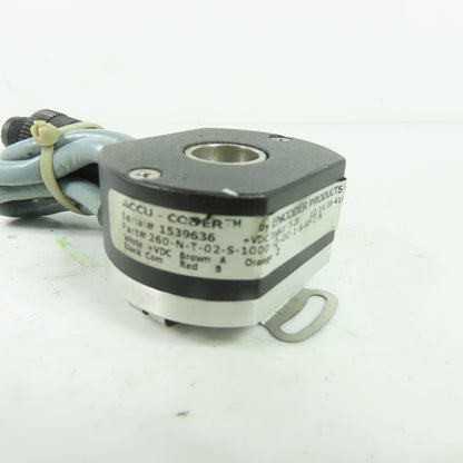 Encoder Products Co. 260-N-T-02-S-1000-Q-OC-1-S-SF-1-N Accu-Coder Rotary Encoder