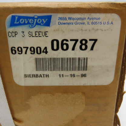 Lovejoy 06787 Sier Bath CCP 3 Flexible Jaw Coupling Sleeve