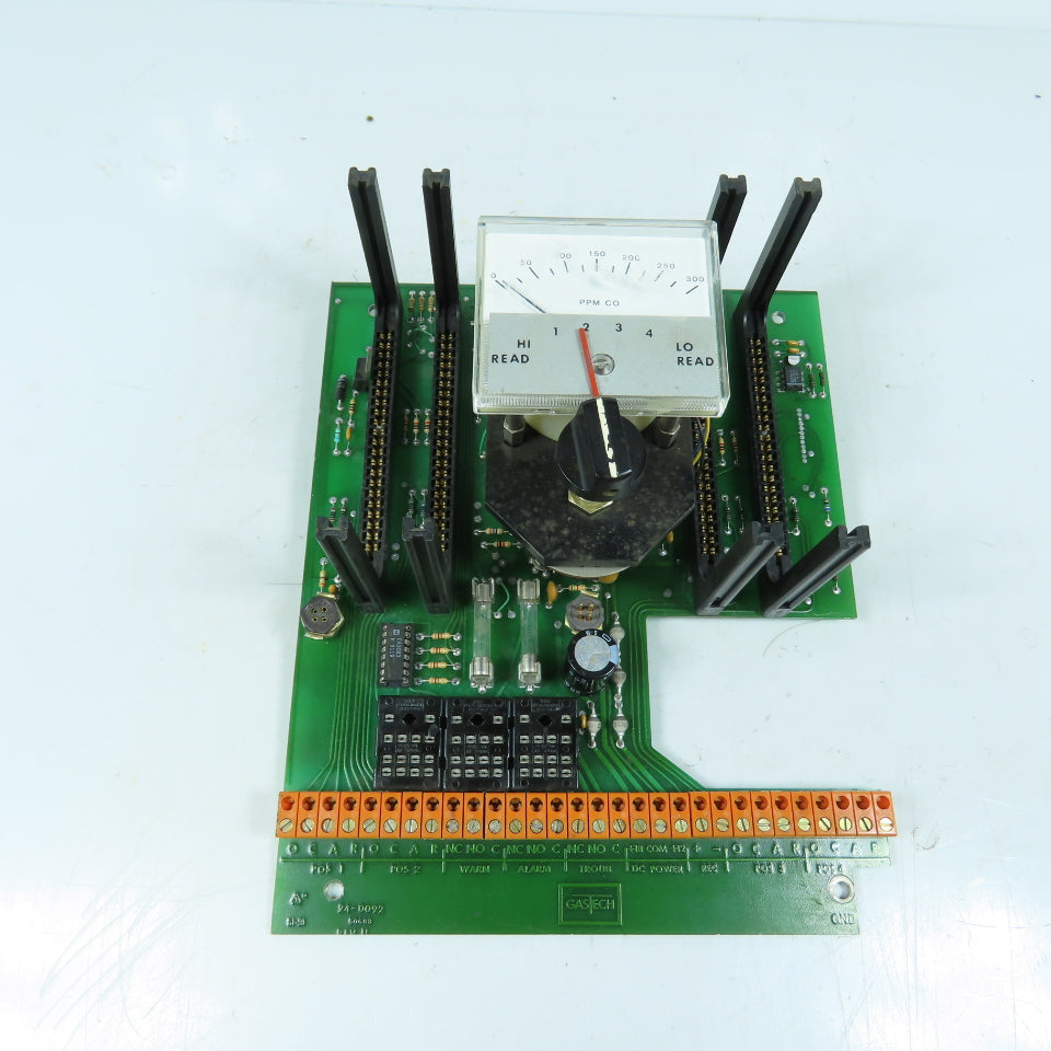 GasTech 24-0092 Carbon Monoxide CO Gas Detector Control Board W/ Meter