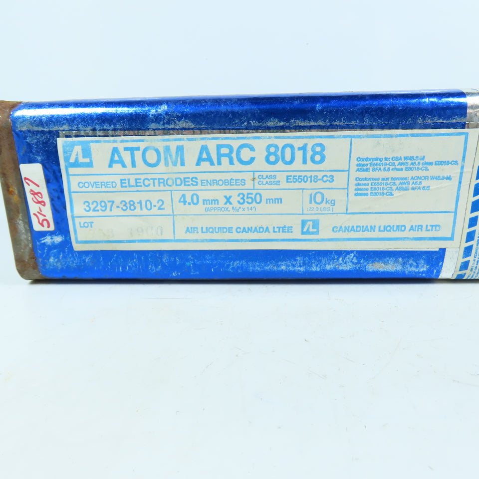 Air Liquide 3297-3810-2 Atom Arc 8018 Welding Electrodes 4.0mm x 350mm 22 Lbs.