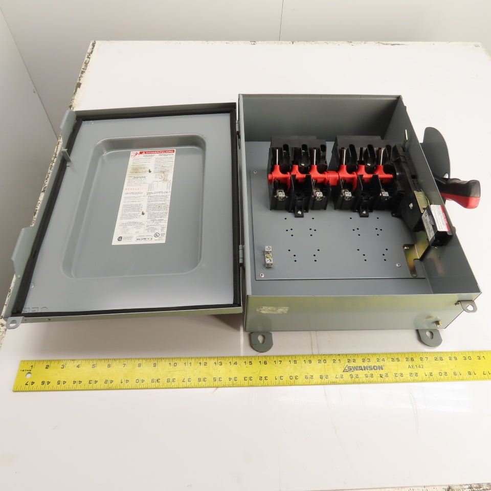 Square D HU461AWKEI 30A Non Fusible Safety Disconnect Switch 600VAC 4-Pole