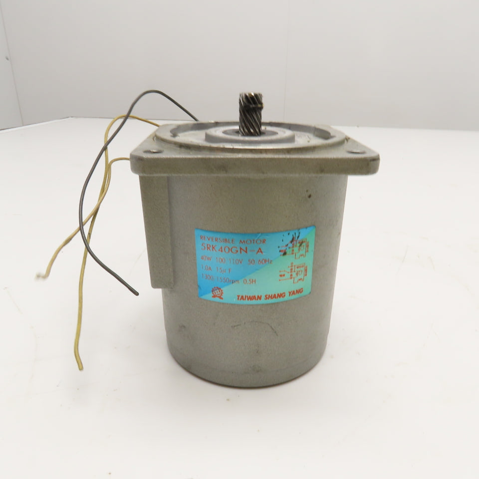 Taiwan Yang Shang 5RK40GN-A 40W 100/110V 50/60Hz Reversible Motor 1500RPM