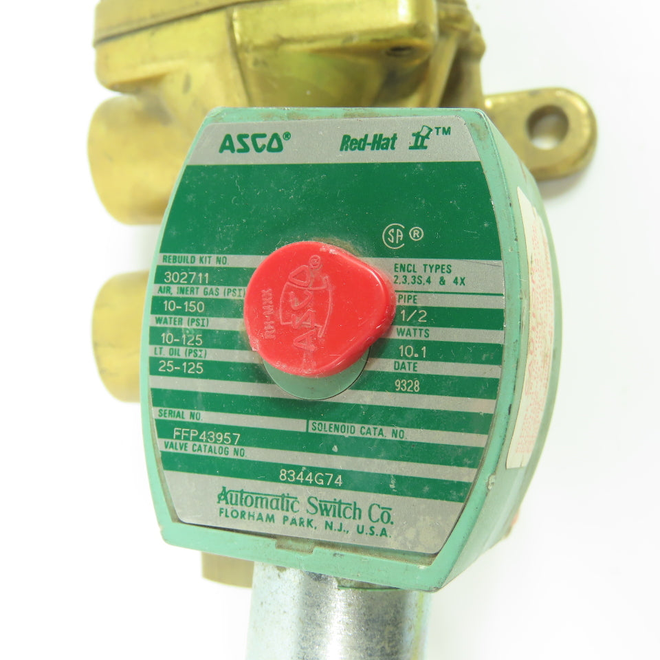 ASCO 8344G74 4-Way Solenoid Valve 1/2" 120V