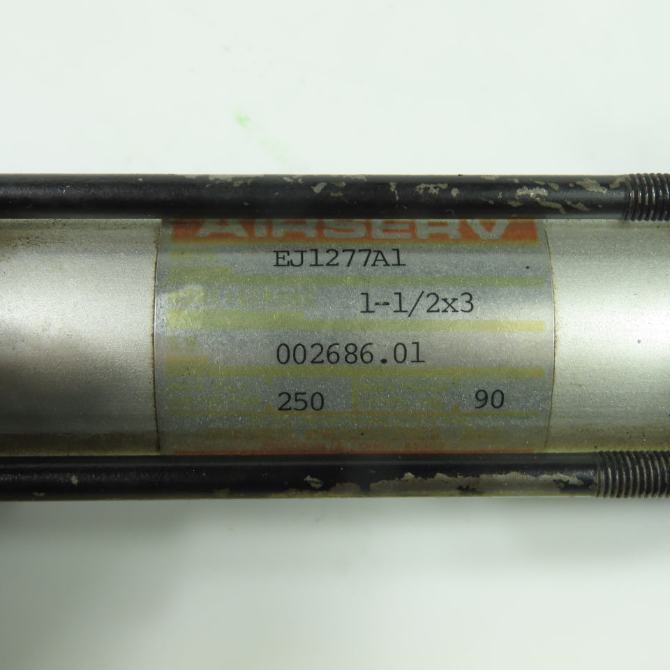 Airserv EJ1277A1 Tie-Rod Air Cylinder 1-1/2" Bore 3" Stroke 250 PSI