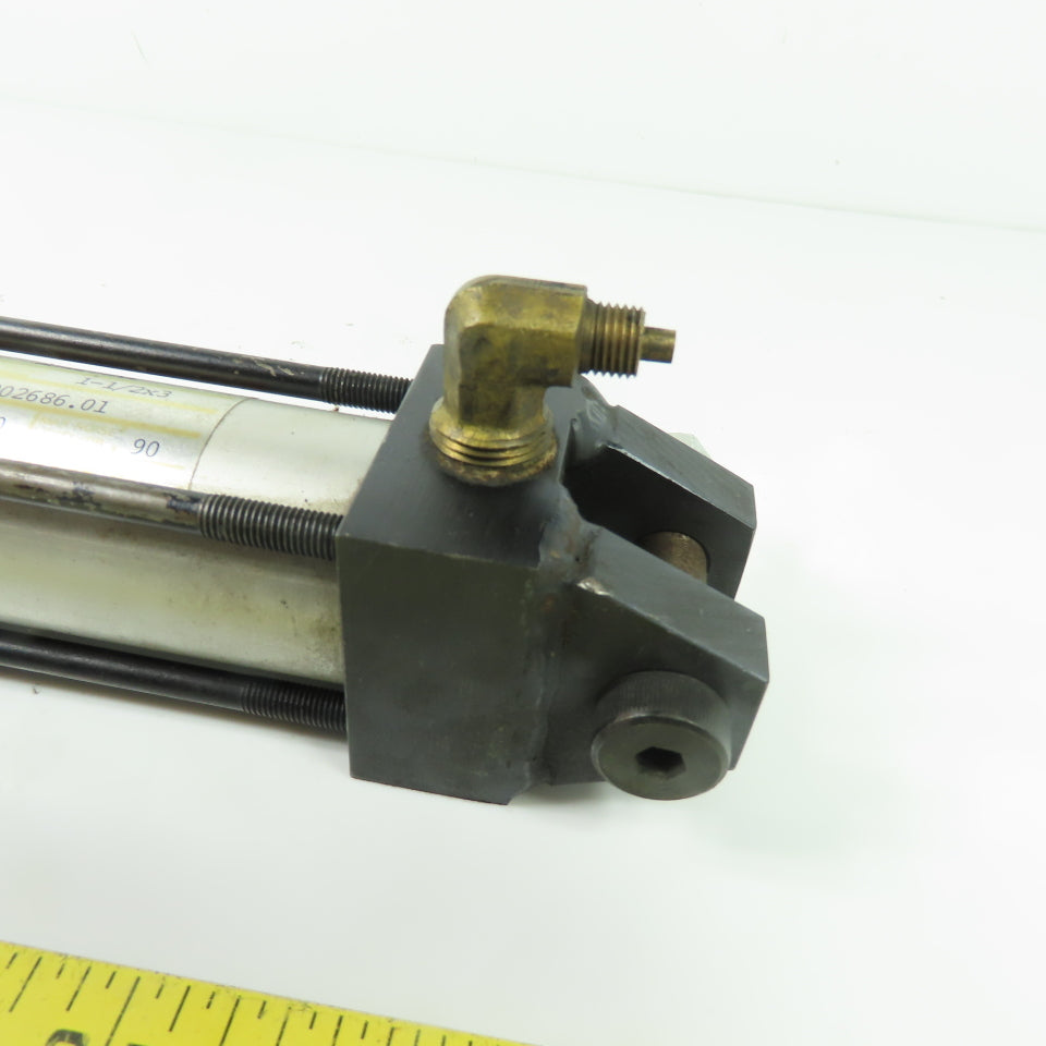 Airserv EJ1277A1 Tie-Rod Air Cylinder 1-1/2" Bore 3" Stroke 250 PSI