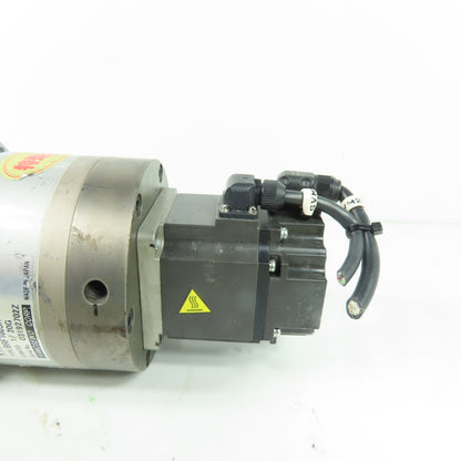 Mitsubishi Kamo HF-KP23 / BRF100SH-20G-S376 200W AC Servo Motor W/ 1/20G Reducer