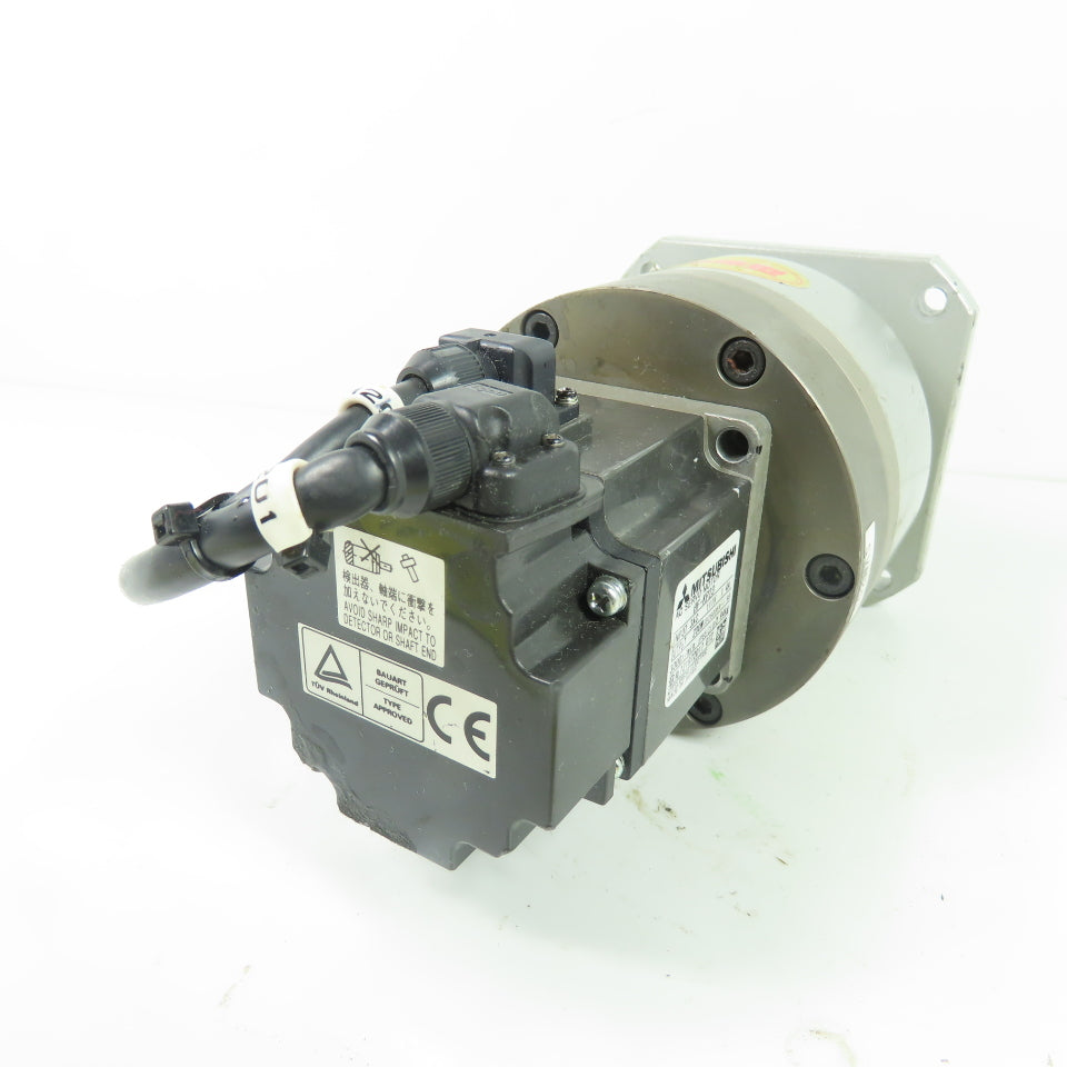 Mitsubishi Kamo HF-KP23 / BRF100SH-20G-S376 200W AC Servo Motor W/ 1/20G Reducer
