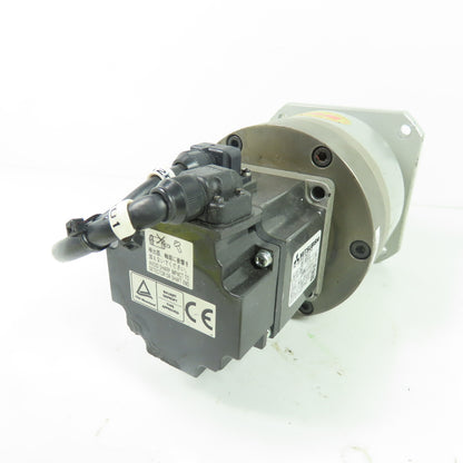 Mitsubishi Kamo HF-KP23 / BRF100SH-20G-S376 200W AC Servo Motor W/ 1/20G Reducer