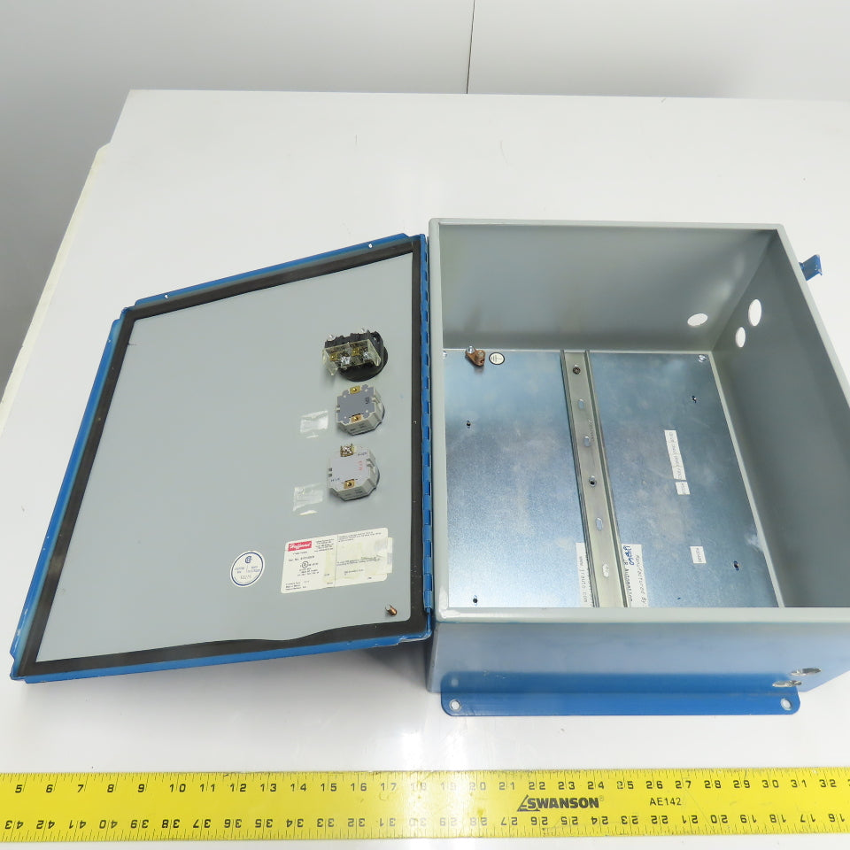 Hoffman A16148CH NEMA 12 13 Electrical Enclosure W/ Pilot Lights 16" x 14" x 8"
