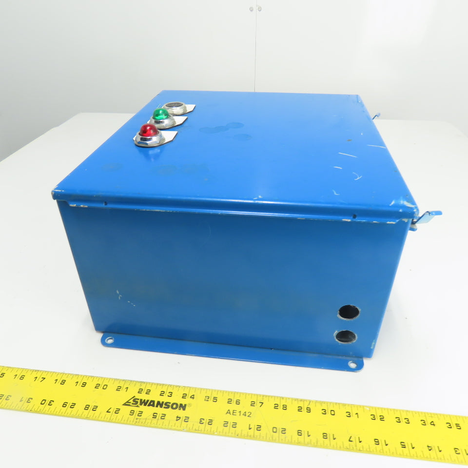 Hoffman A16148CH NEMA 12 13 Electrical Enclosure W/ Pilot Lights 16" x 14" x 8"