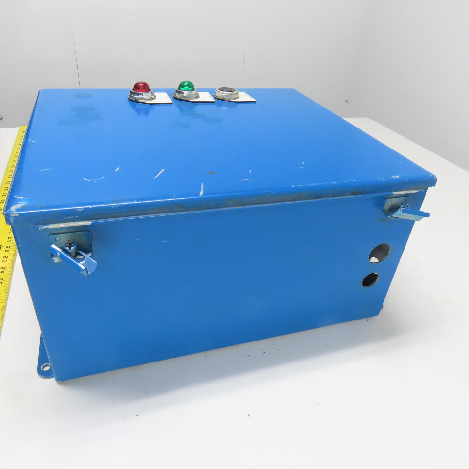 Hoffman A16148CH NEMA 12 13 Electrical Enclosure W/ Pilot Lights 16" x 14" x 8"