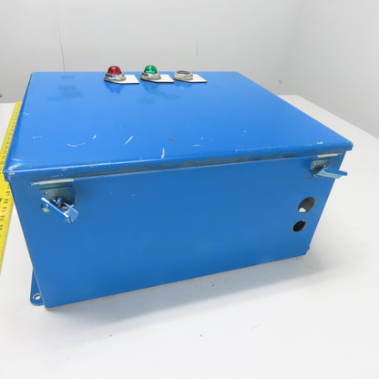 Hoffman A16148CH NEMA 12 13 Electrical Enclosure W/ Pilot Lights 16" x 14" x 8"