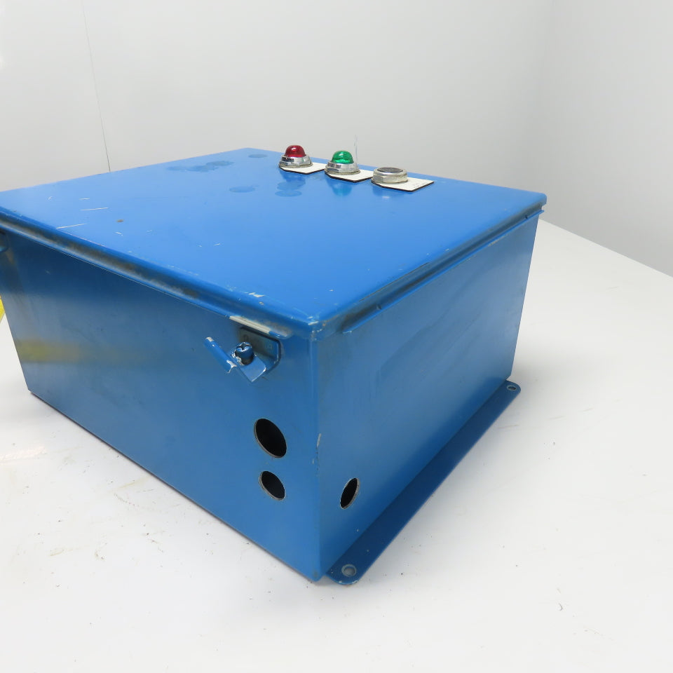 Hoffman A16148CH NEMA 12 13 Electrical Enclosure W/ Pilot Lights 16" x 14" x 8"