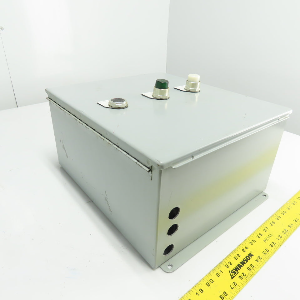 Hoffman A16148CH NEMA 12 13 Electrical Enclosure W/ Push Buttons 16" x 14" x 8"