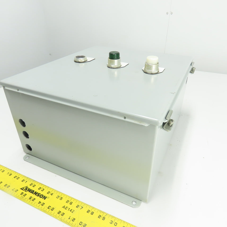 Hoffman A16148CH NEMA 12 13 Electrical Enclosure W/ Push Buttons 16" x 14" x 8"